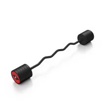 Штанга W-подібна обгумована Marbo Sport 55кг, глянець червоний